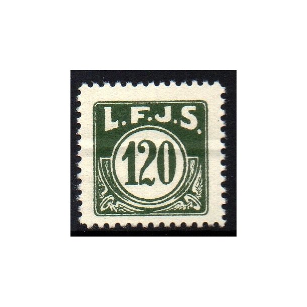 L.F.J.S. - ( Lolland Falsters Jernbaneselskab )   - Godsfrimrke - 120 re - Ustemplet