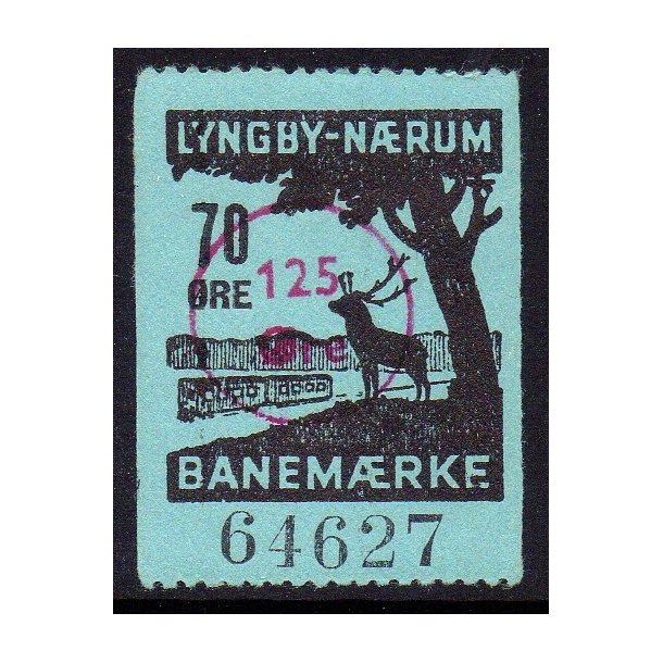 Lyngby - Nrum - Banemrke - 70 re - Stemplet