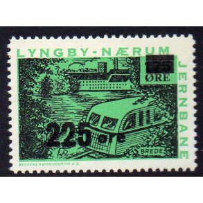 Lyngby - Nrum - Banemrke - 175 re overstemplet til 225 re - Ustemplet