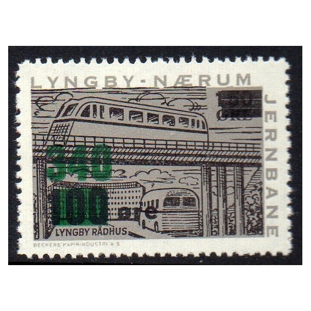 Lyngby - Nrum - Banemrke - 150 re overstemplet til 100/340 re - Ustemplet