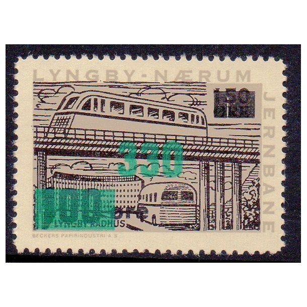 Lyngby - Nrum - Banemrke - 150 re overstemplet til 100/330 re - Ustemplet