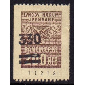 Lyngby - Nrum - Banemrke - 200 re overstemplet til 330 re - Ustemplet