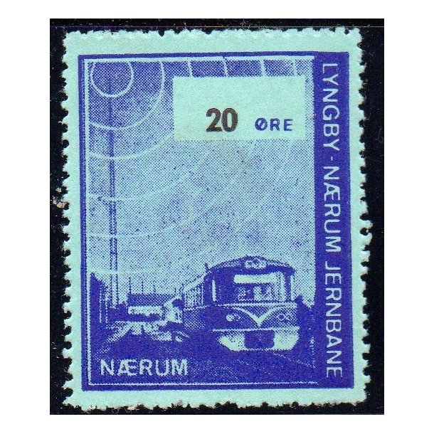 Lyngby - Nrum - Jernbane - Banemrke - 20 re - Ustemplet
