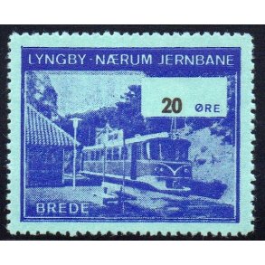 Lyngby - Nrum - Jernbane - Banemrke - 20 re - Ustemplet