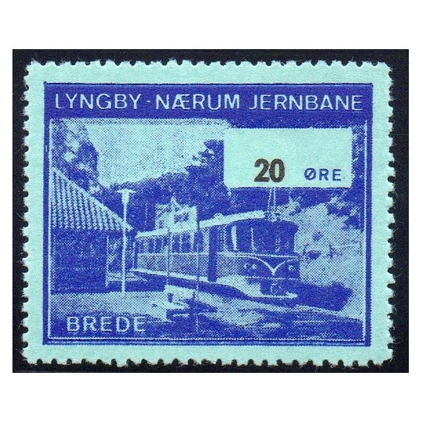 Lyngby - Nrum - Jernbane - Banemrke - 20 re - Ustemplet