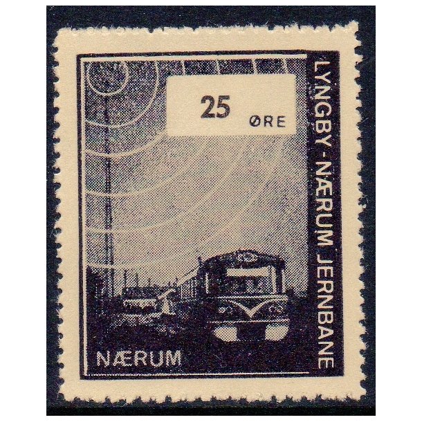 Lyngby - Nrum - Jernbane - Banemrke - 25 re - Ustemplet