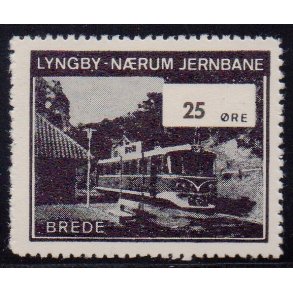 Lyngby - Nrum - Jernbane - Banemrke - 25 re - Ustemplet