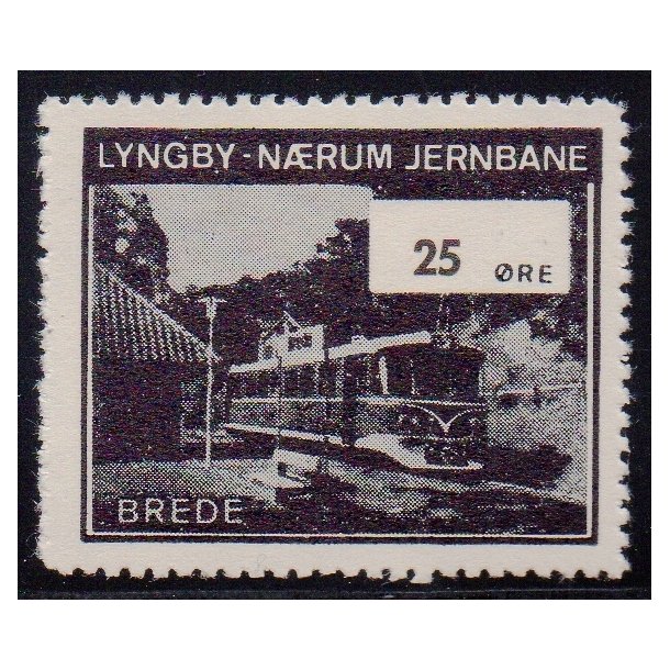 Lyngby - Nrum - Jernbane - Banemrke - 25 re - Ustemplet