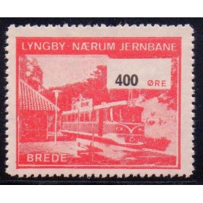 Lyngby - Nrum - Jernbane - Banemrke - 400 re - Ustemplet