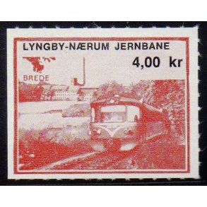 Lyngby - Nrum - Jernbane - Banemrke - 4,00 Kr. - Ustemplet