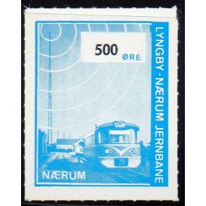 Lyngby - Nrum - Jernbane - Banemrke - 500 re - Ustemplet