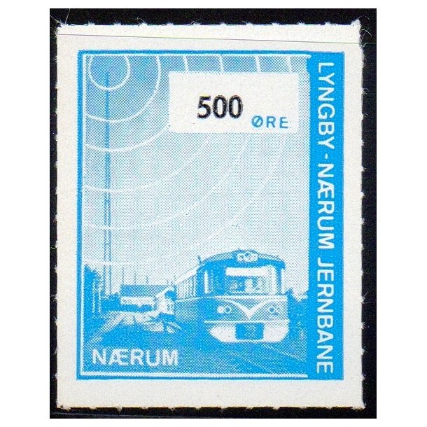 Lyngby - Nrum - Jernbane - Banemrke - 500 re - Ustemplet