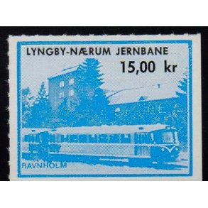 Lyngby - Nrum - Jernbane - Banemrke - 15,00 Kr. - Ustemplet