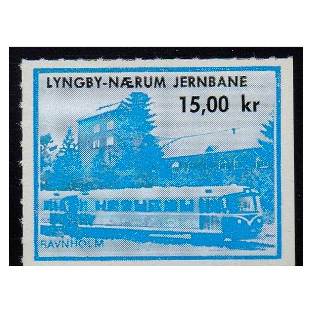 Lyngby - Nrum - Jernbane - Banemrke - 15,00 Kr. - Ustemplet