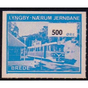 Lyngby - Nrum - Jernbane - Banemrke - 500 re - Ustemplet