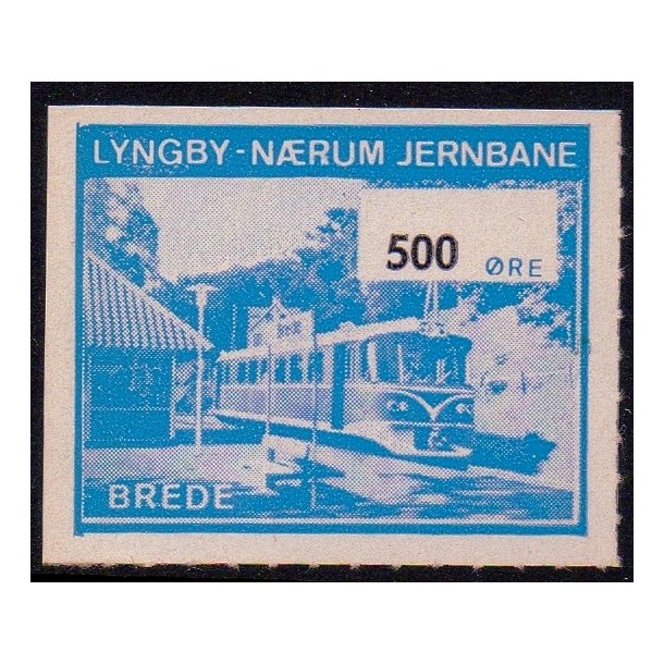 Lyngby - Nrum - Jernbane - Banemrke - 500 re - Ustemplet