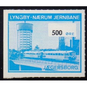 Lyngby - Nrum - Jernbane - Banemrke - 500 re - Ustemplet