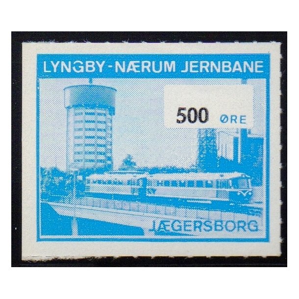 Lyngby - Nrum - Jernbane - Banemrke - 500 re - Ustemplet