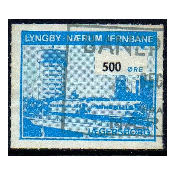 Lyngby - Nrum - Jernbane - Banemrke - 500 re - Stemplet