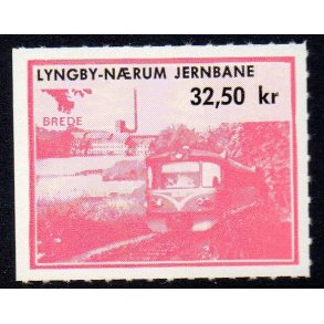 Lyngby - Nrum - Jernbane - Banemrke - 30 Kr. - Ustemplet