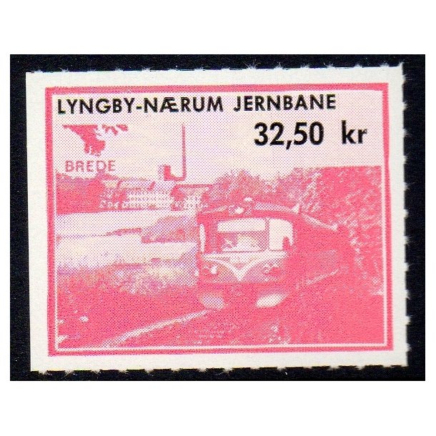 Lyngby - Nrum - Jernbane - Banemrke - 30 Kr. - Ustemplet