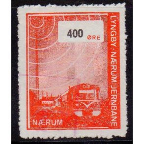 Lyngby - Nrum - Jernbane - Banemrke - 400 re - Stemplet