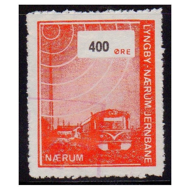 Lyngby - Nrum - Jernbane - Banemrke - 400 re - Stemplet