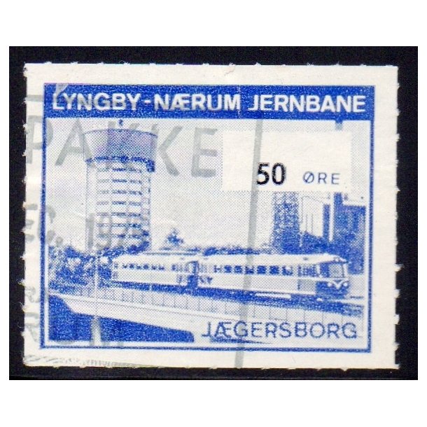 Lyngby - Nrum - Jernbane - Banemrke - 50 re - Stemplet