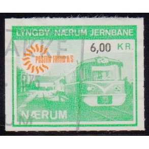 Lyngby - Nrum - Jernbane - Banemrke - 6,00 re - Stemplet