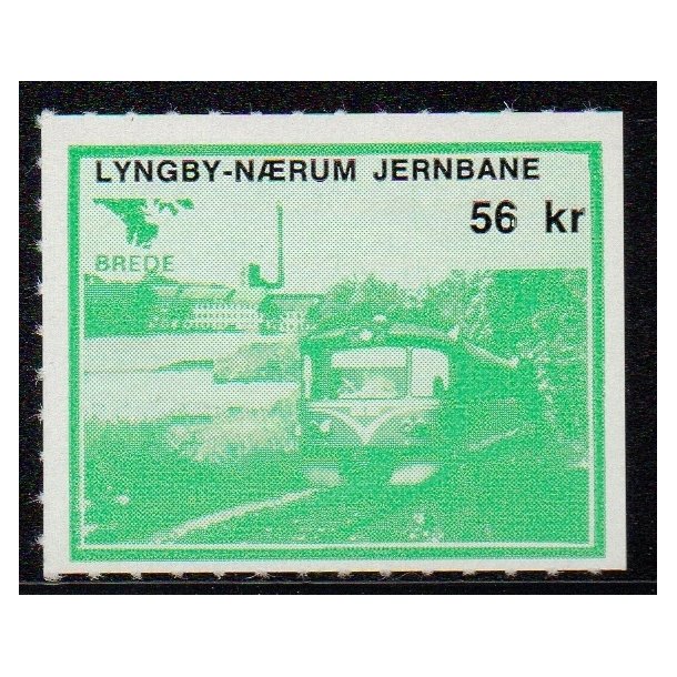 Lyngby - Nrum - Jernbane - Banemrke - 56,00 Kr. - Ustemplet
