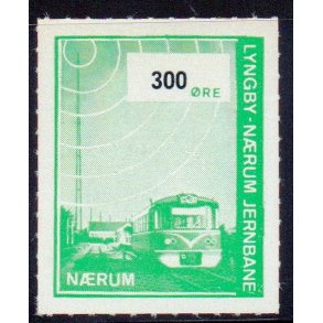Lyngby - Nrum - Jernbane - Banemrke - 300 re - Ustemplet