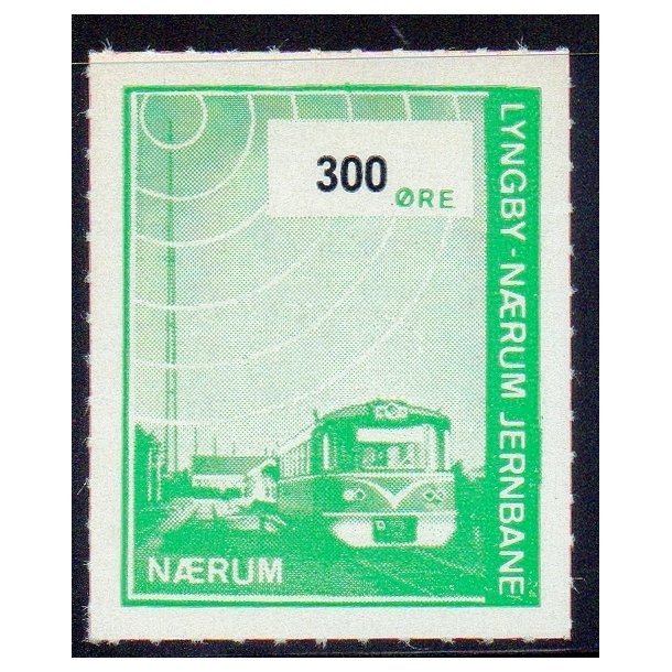 Lyngby - Nrum - Jernbane - Banemrke - 300 re - Ustemplet