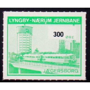 Lyngby - Nrum - Jernbane - Banemrke - 300 re - Ustemplet