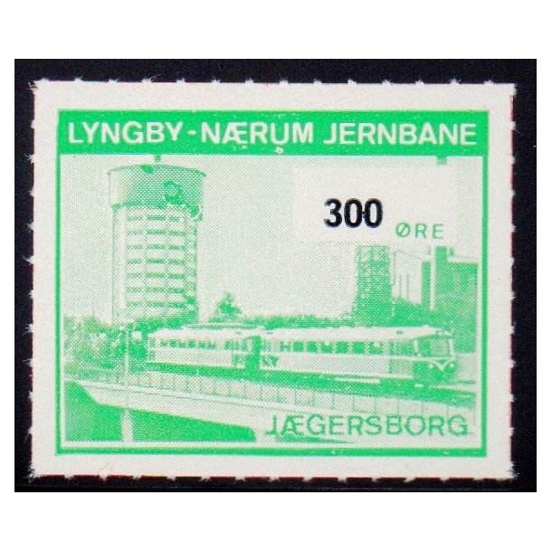 Lyngby - Nrum - Jernbane - Banemrke - 300 re - Ustemplet