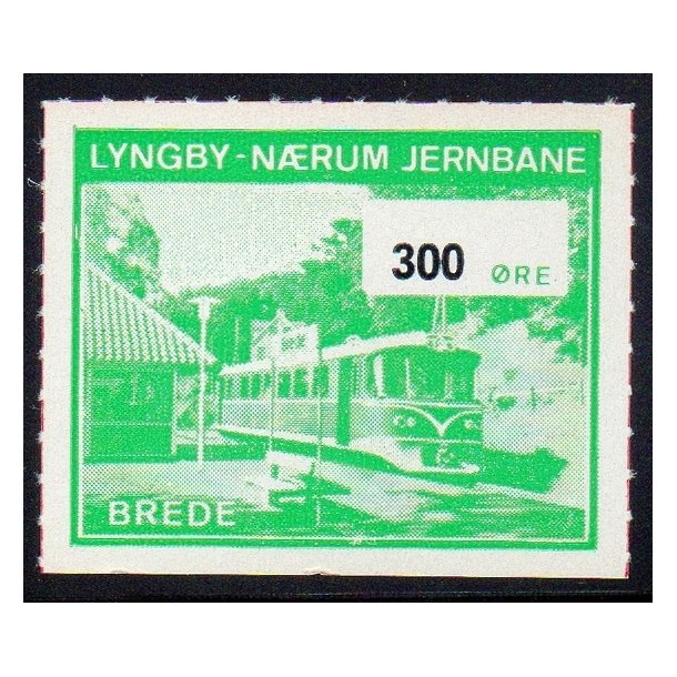 Lyngby - Nrum - Jernbane - Banemrke - 300 re - Ustemplet