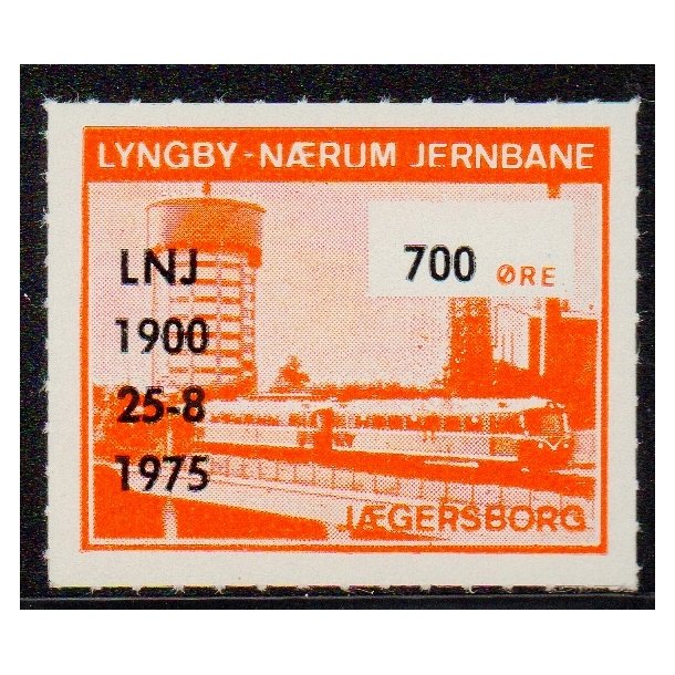Lyngby - Nrum - Jernbane - Jubilum - Banemrke - 700 re - Ustemplet