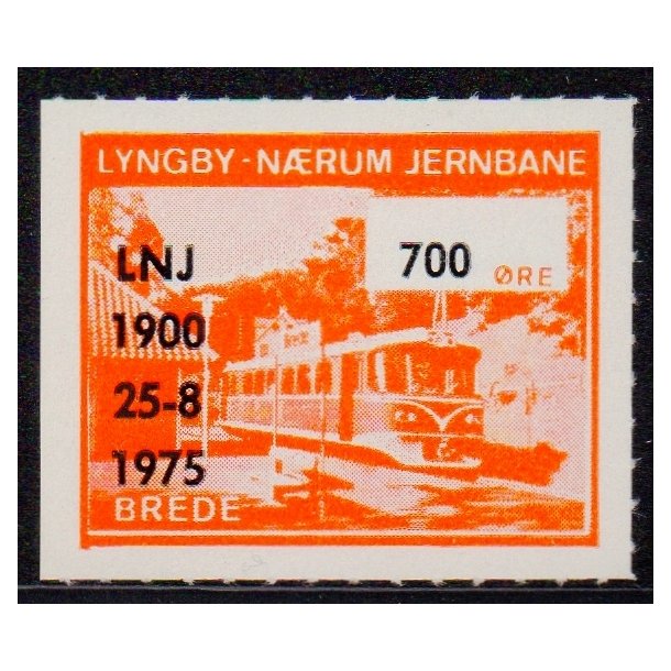 Lyngby - Nrum - Jernbane - Jubilum - Banemrke - 700 re - Ustemplet