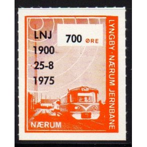 Lyngby - Nrum - Jernbane - Jubilum - Banemrke - 700 re - Ustemplet