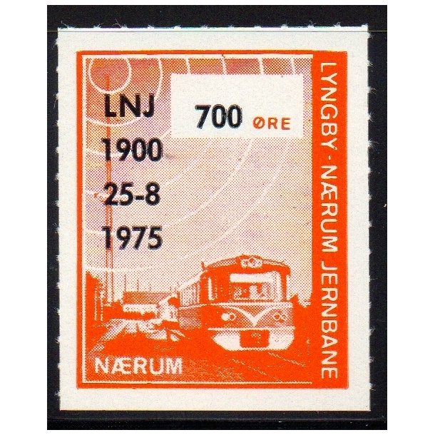 Lyngby - Nrum - Jernbane - Jubilum - Banemrke - 700 re - Ustemplet