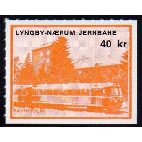 Lyngby - Nrum - Jernbane - Banemrke - 40 Kr. - Ustemplet