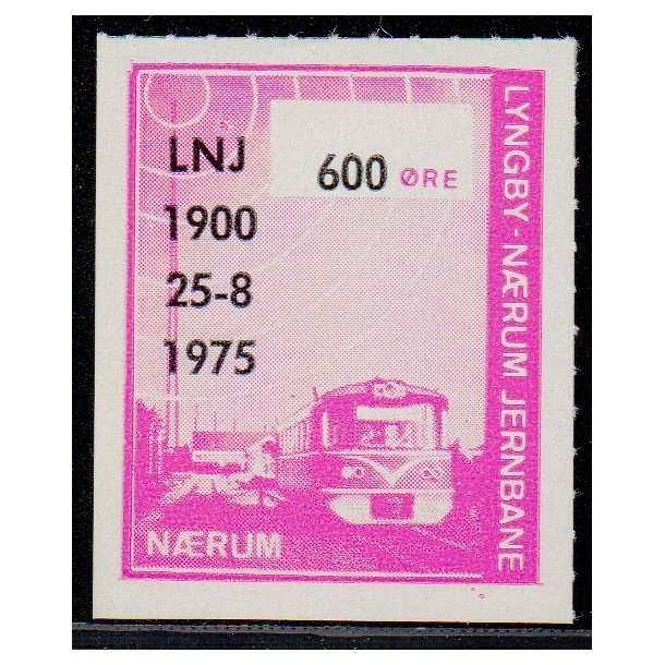 Lyngby - Nrum - Jernbane - Jubilum - Banemrke - 600 re - Ustemplet