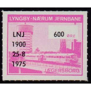 Lyngby - Nrum - Jernbane - Jubilum - Banemrke - 600 re - Ustemplet