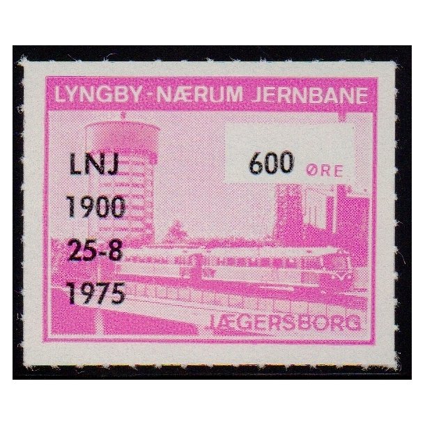 Lyngby - Nrum - Jernbane - Jubilum - Banemrke - 600 re - Ustemplet