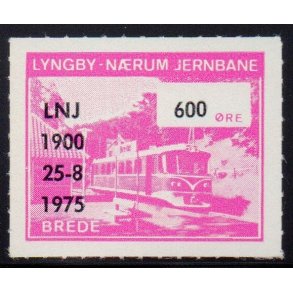 Lyngby - Nrum - Jernbane - Jubilum - Banemrke - 600 re - Ustemplet