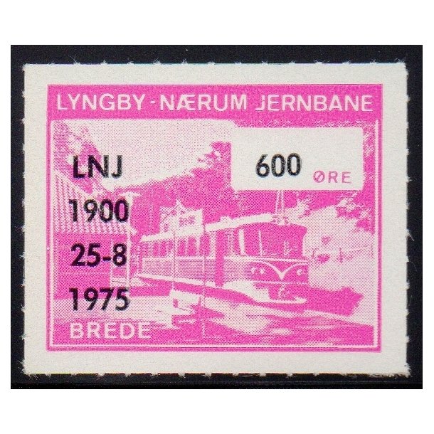 Lyngby - Nrum - Jernbane - Jubilum - Banemrke - 600 re - Ustemplet