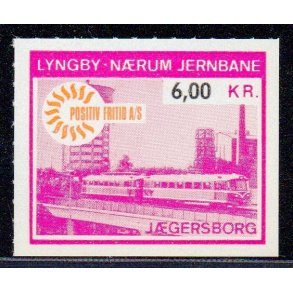 Lyngby - Nrum - Jernbane - Banemrke - 6,00 Kr. - Ustemplet