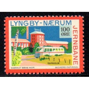 Lyngby - Nrum - Jernbane - Banemrke - 100 re - Ustemplet