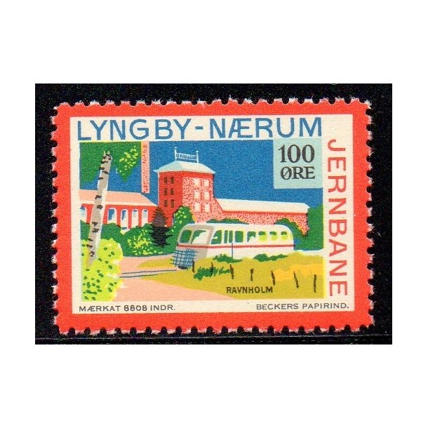 Lyngby - Nrum - Jernbane - Banemrke - 100 re - Ustemplet