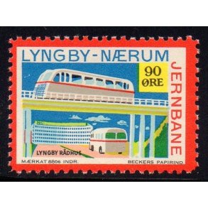 Lyngby - Nrum - Jernbane - Banemrke - 90 re - Ustemplet
