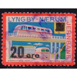Lyngby - Nrum - Jernbane - Banemrke - 20 re - Stemplet